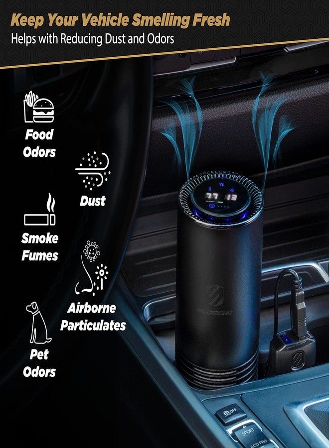 سكوش جهاز تنقية الهواء المحمول Scosche AFP-SP FrescheAIR Pro المزود بفلتر HEPA، يزيل وبر الحيوانات الأليفة وروائح الطعام والدخان، معطر جو شخصي كبير الحجم - Image 3